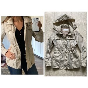 ZARA Beige Windbreaker Jacket